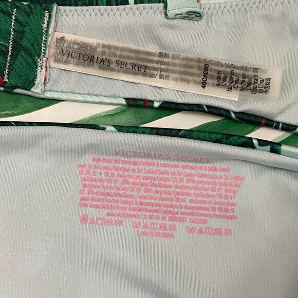 Victoria's Secret Tropical Floral Palm Leaf Bikini Set Size 40C/Large - Picture 3 of 5